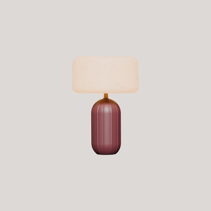 Newgarden Phoebe LED Tischlampe Solar und Akku 40 cm Bordeaux - Thumbnail 2
