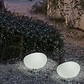 Newgarden Petra Leuchtstein LED Farbwechsel Solar und Akku 40 cm Weiß - Thumbnail 1