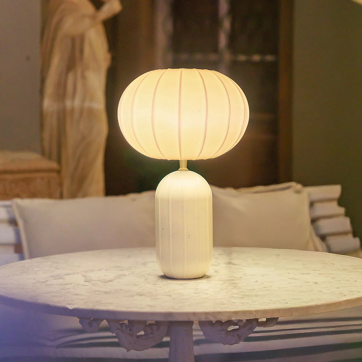 Newgarden Rachel LED Tischlampe Solar und Akku 45 cm Beige - Thumbnail 1