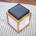 Newgarden Vega LED Tischlaterne Solar und Akku 14 cm Bambus Beige - Thumbnail 5