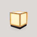 Newgarden Vega LED Tischlaterne Solar und Akku 14 cm Bambus Beige - Thumbnail 6