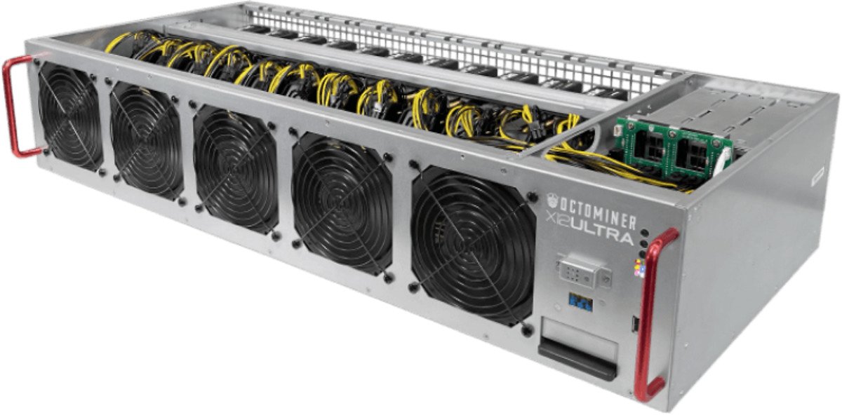 OCTOMINER X12ULTRA Mining Rig - Telaio aperto - Alloggiamento 3600W - Thumbnail 1