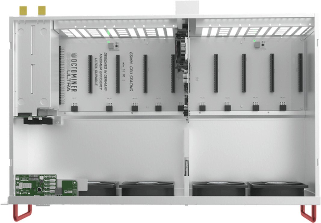 OCTOMINER X8ULTRA PLUS Mining Rig - Open Air Frame - Housing - Thumbnail 4