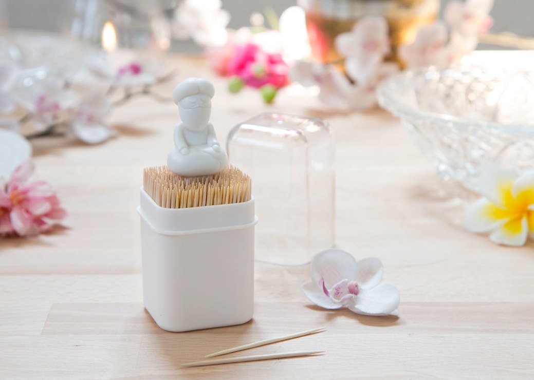 Peleg Design Zahnstocherspender Babu weiß - Thumbnail 5