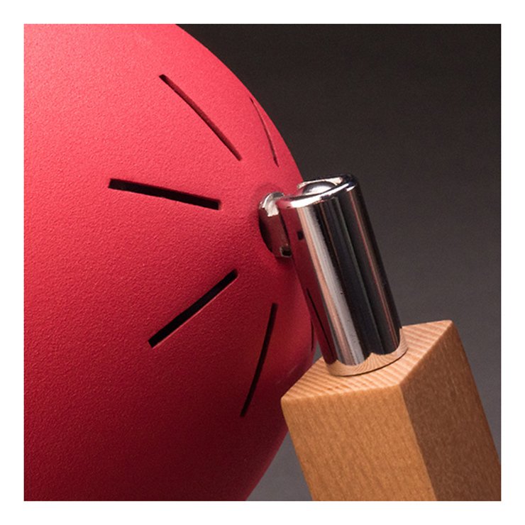 MR WATTSON Original LED Tischlampe Esche natur Metall Dream Red - Thumbnail 3