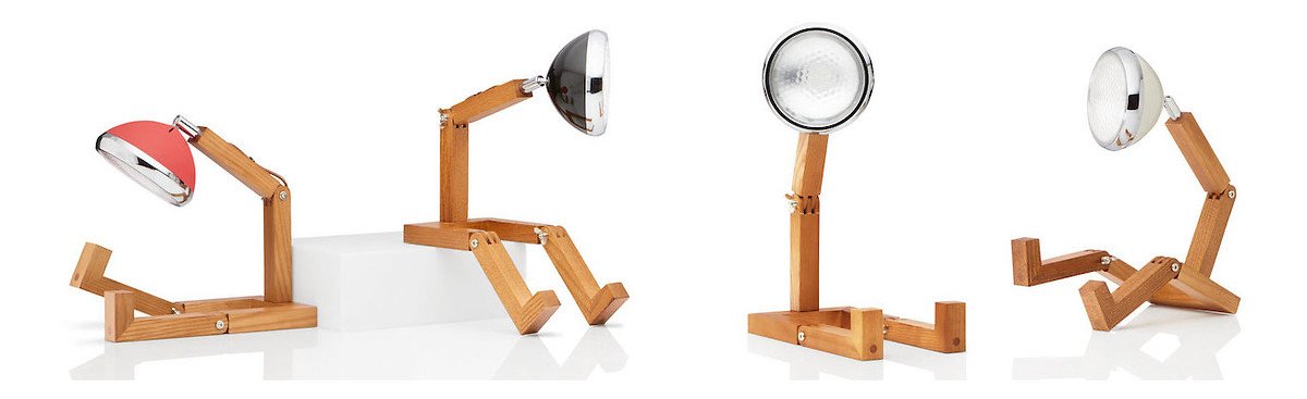 MR WATTSON Original LED Tischlampe Esche natur Metall Dream Red - Thumbnail 5