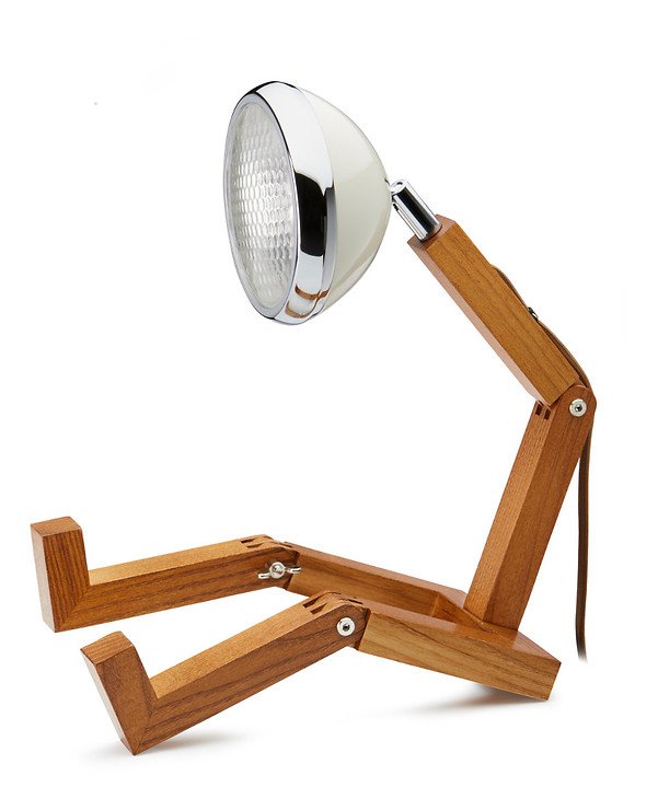 MR WATTSON Original LED Tischlampe Esche natur Metall Vintage White - Thumbnail 1