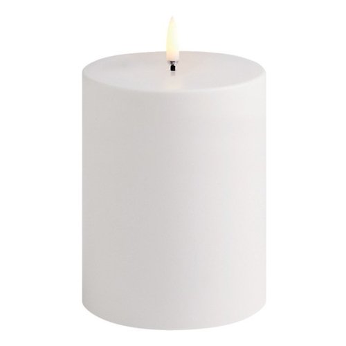 UYUNI Lighting LED Candle PILLAR 10,1 x 12,8 cm bianco per esterni