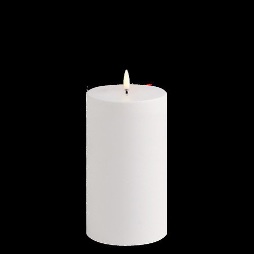 UYUNI Lighting LED Kerze PILLAR 10,1x17,8cm weiß außen