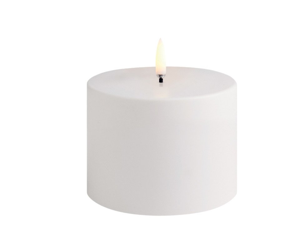 UYUNI Lighting LED candle PILLAR 10.1 x 7.8 cm white outdoor - Pic 1