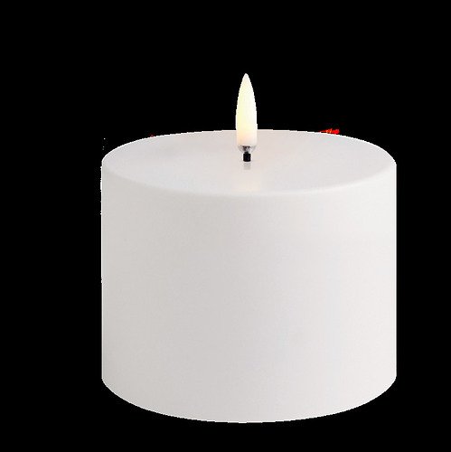 UYUNI Lighting LED Candle PILLAR 10,1 x 7,8 cm bianco per esterni