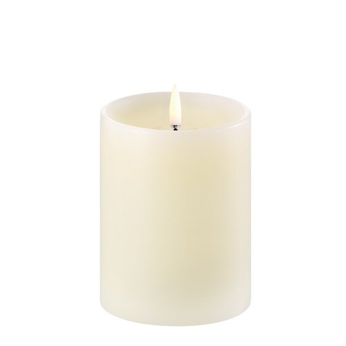 UYUNI Lighting LED candle PILLAR deep wick 7,8 x 10 cm ivory