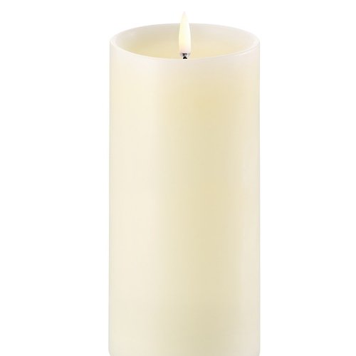 UYUNI Lighting LED candle PILLAR deep wick 7,8 x 15 cm ivory