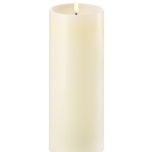 UYUNI Lighting LED Kerze PILLAR tiefer Docht 7,8 x 20 cm ivory