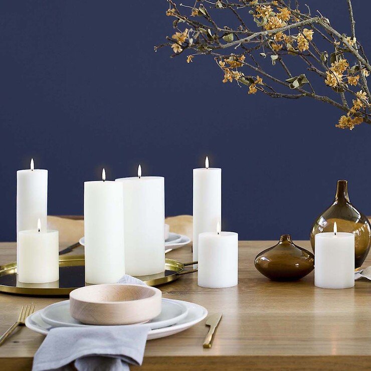 UYUNI Lighting LED Candle PILLAR 5,8 x 10 cm white - Thumbnail 1