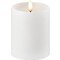 UYUNI Lighting LED candle PILLAR deep wick 7,8 x 10 cm white