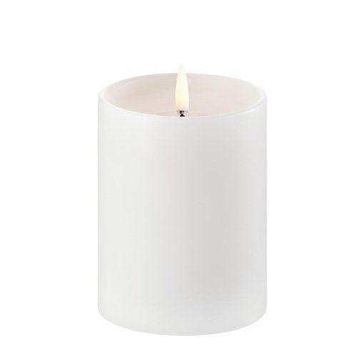 UYUNI Lighting LED candle PILLAR deep wick 7,8 x 10 cm white