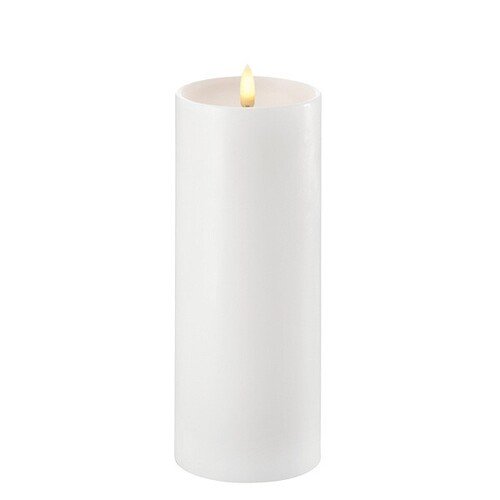 UYUNI Lighting LED Kerze PILLAR tiefer Docht 7,8 x 20 cm weiß