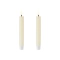 UYUNI Lighting LED Stabkerzen Taper 2er Set 2,3 x 15 cm ivory