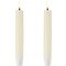 UYUNI Illuminazione LED Stick Candele LED Taper Set di 2 2 2,3 x 20 cm avorio