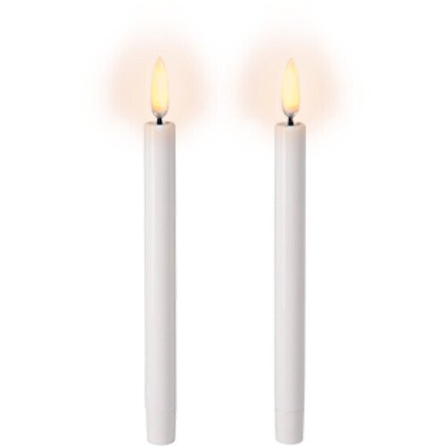 UYUNI Illuminazione LED LED Mini Stick Candele Set di 2 1,3 x 13 cm bianco