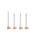 UYUNI Lighting LED Mini Stick Candles Clip Set of 4 1,3 x 13 cm white - Thumbnail 4