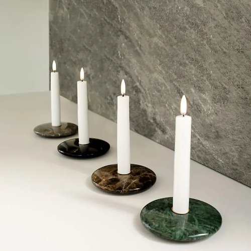 UYUNI Lighting LED Stabkerzen Taper 2er Set  2,3 x 15 cm weiß