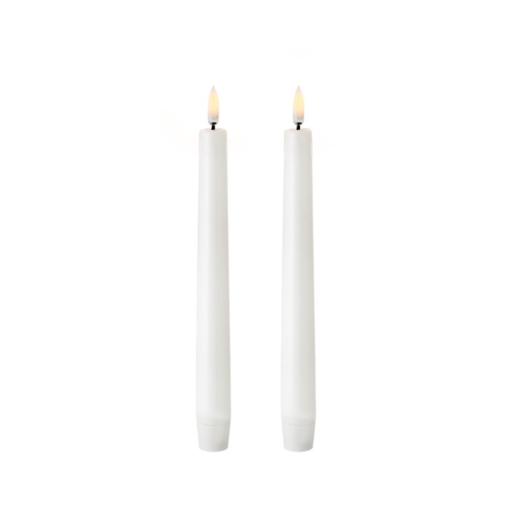 UYUNI Lighting LED Stick Candles Taper Set of 2 2,3 x 20 cm white - Pic 1