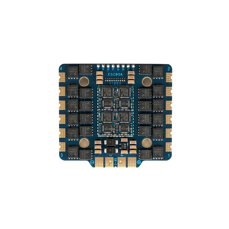 Pilotix 80A AM32 3–8S 32Bit Regler 30,5×30,5 mm 4in1 ESC MADE IN EU - Thumbnail 6