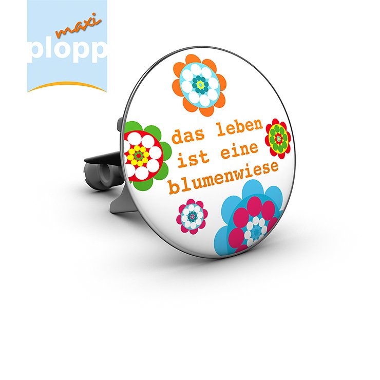 Plopp Waschbeckenstöpsel Maxi Das Leben ist eine Blumenwiese - Thumbnail 1