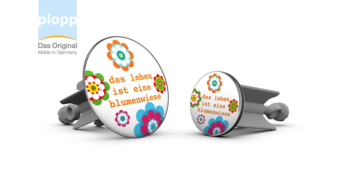 Plopp Waschbeckenstöpsel Maxi Das Leben ist eine Blumenwiese - Thumbnail 2