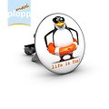 Plopp Waschbeckenstöpsel Maxi Pinguin Life Is Fun! - Thumbnail 1