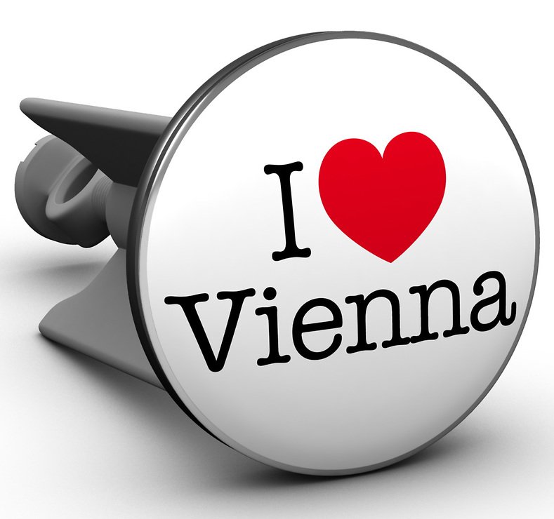 Plopp Waschbeckenstöpsel I love Vienna - Pic 1