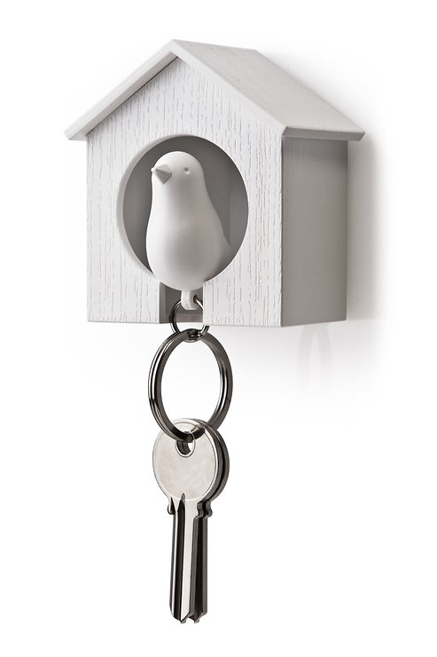 Qualy Schlüsselhalter Sparrow Key Ring weiß/weiß - Pic 1