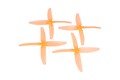 RaceKraft 5040 Quad 4-Blatt Propeller - clear orange (2xCW, 2xCCW) 5 Zoll - Thumbnail 1