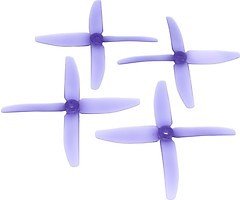 RaceKraft 5040 Quad 4-Blatt Propeller - clear purple (2xCW, 2xCCW)