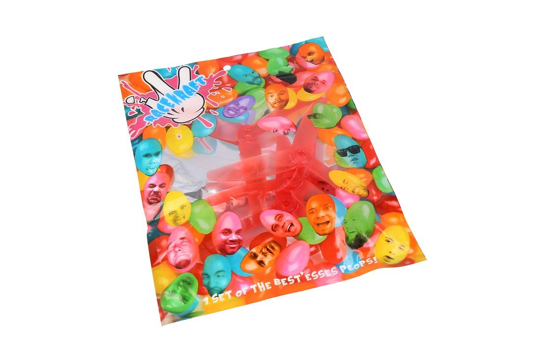 RaceKraft 5040 Tri 3-Blatt Propeller - clear red (2xCW, 2xCCW) - Thumbnail 3