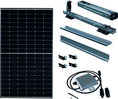 Ratiodämm Balcony Power Plant Solar Photovoltaic Flat Roof Set 600W