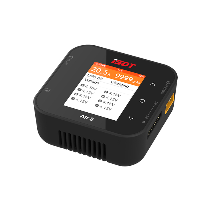 ISDT Air 8 LiPo Ladegerät 1-8S 500W 20A DC XT60 BattAir Smart Charger - Thumbnail 1