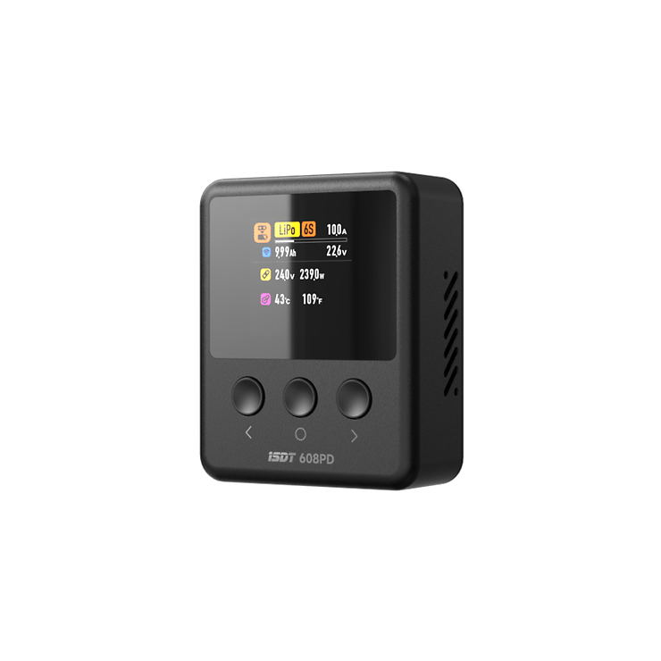 ISDT 608PD LiPo Ladegerät 1-6S 240W 10A USB-C PD XT60 Smart Charger - Thumbnail 1