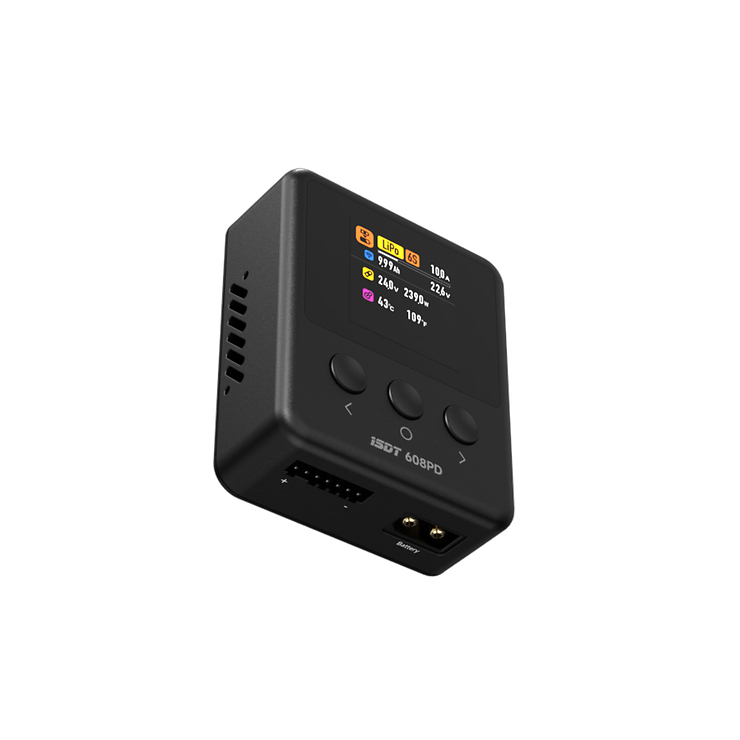 ISDT 608PD LiPo Ladegerät 1-6S 240W 10A USB-C PD XT60 Smart Charger - Thumbnail 3