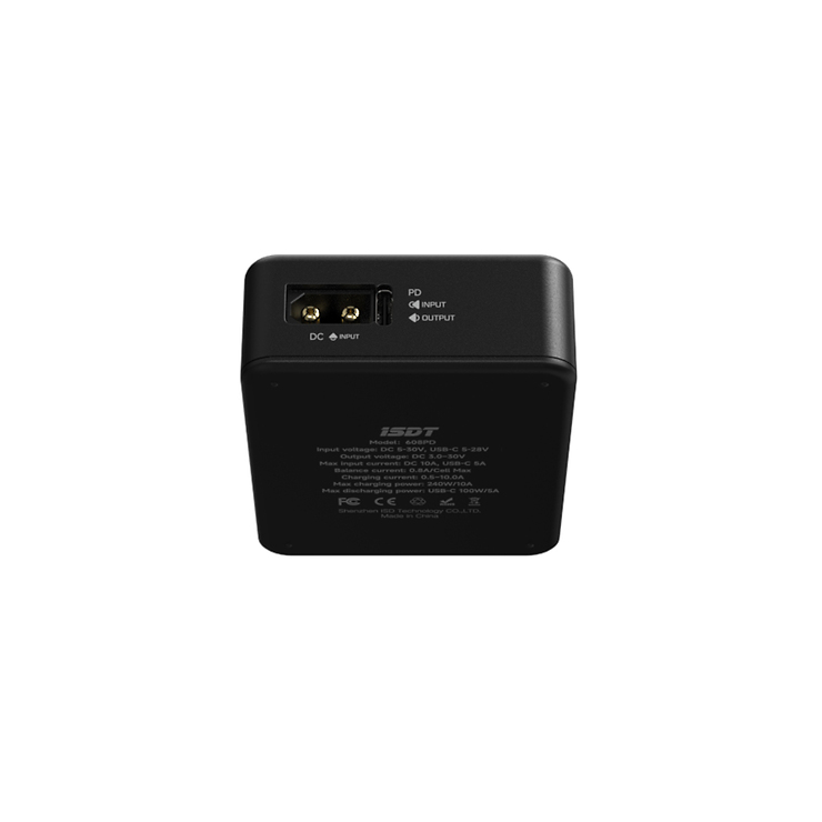 ISDT 608PD LiPo Ladegerät 1-6S 240W 10A USB-C PD XT60 Smart Charger - Thumbnail 5