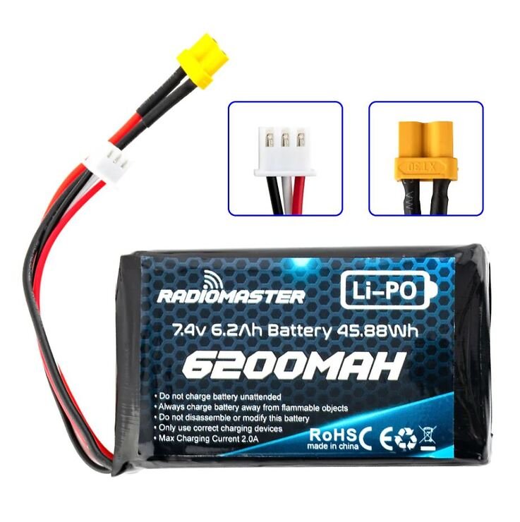 Radiomaster Boxer 2S 7.4V 6200mAh Battery Batteries - Thumbnail 3