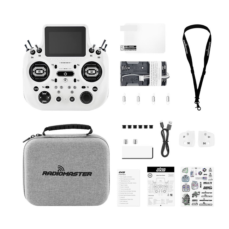 Radiomaster GX15 Dual 2.4GHz ELRS FPV Fernsteuerung Weiß - Thumbnail 10