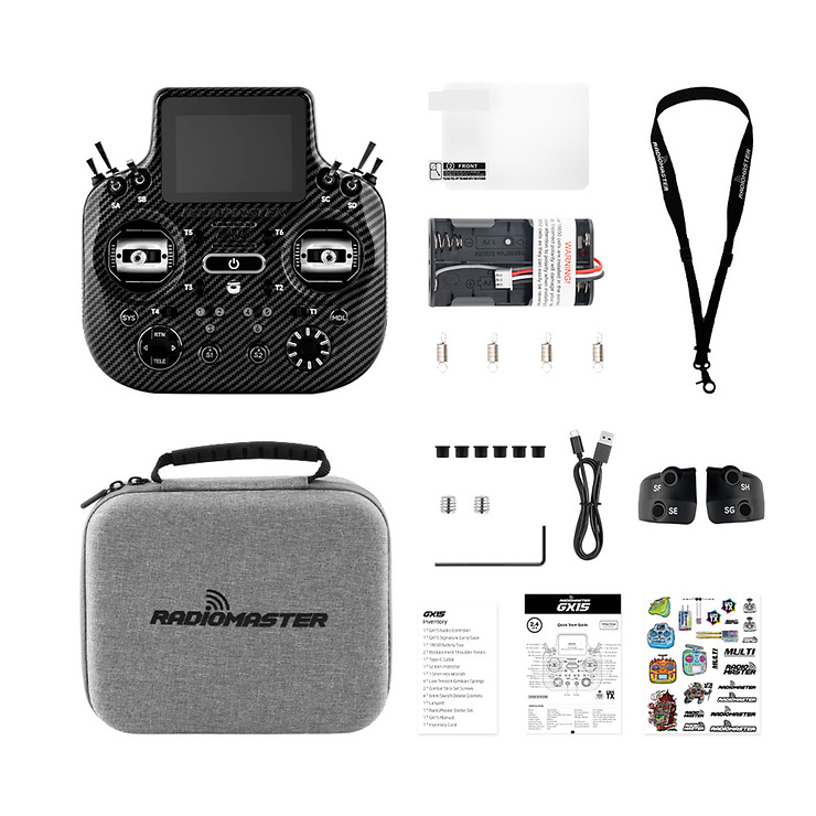 Radiomaster GX15 MAX Dual 2.4GHz ELRS AG02 FPV Fernsteuerung Schwarz - Thumbnail 10