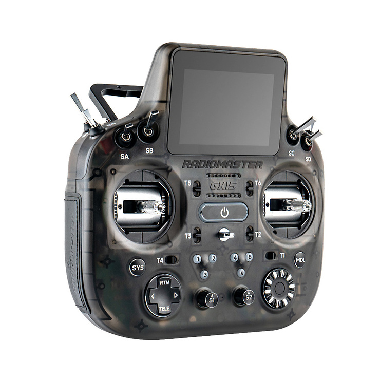 Radiomaster GX15 MAX Dual 2.4GHz ELRS AG02 FPV Fernsteuerung Transparent Grau - Thumbnail 3
