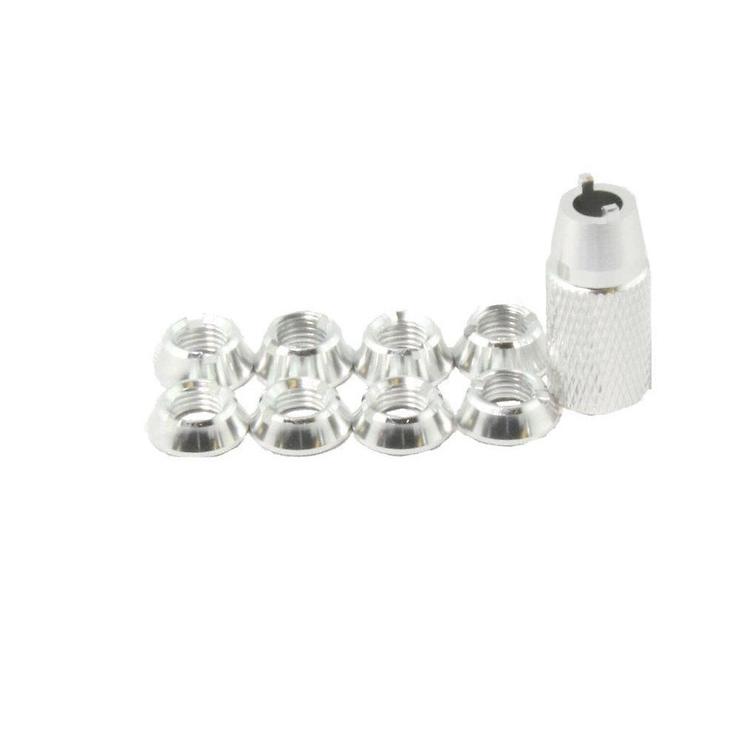 FrSky Taranis TBS Tango flat nuts in 11 colors set silver - Pic 1