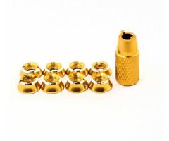 FrSky Taranis TBS Tango flat nuts in 11 colours Set yellow