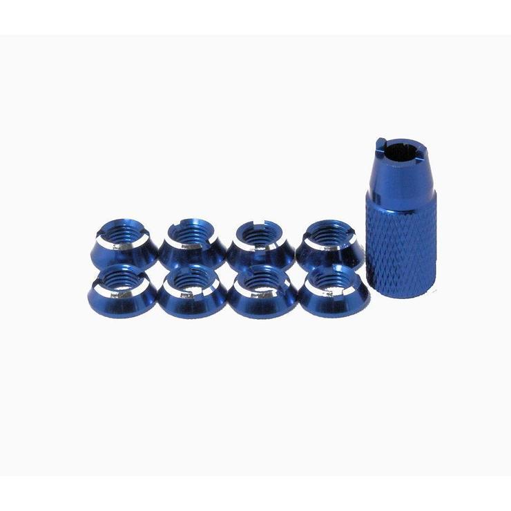 FrSky Taranis TBS Tango Flat Nuts in 11 Colors Set Blue - Pic 1