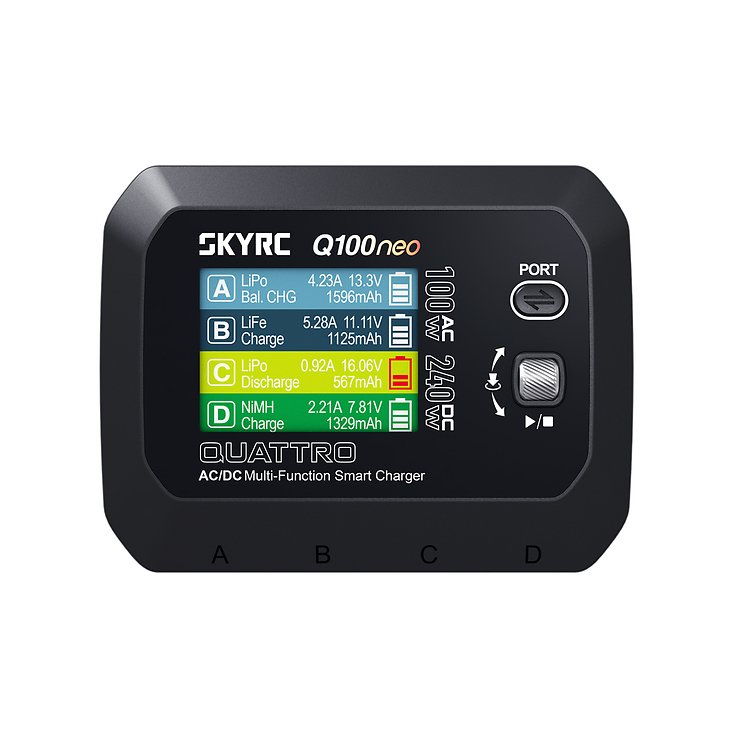 SkyRC Q100 Neo Charger Charger LiPo 1-4s 6A 100W AC - Thumbnail 2